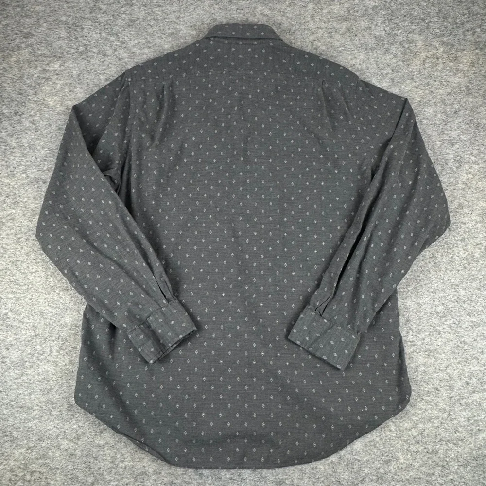 Polo Ralph Lauren Button Up Shirt Long Sleeve Geometric Gray Mens Large L